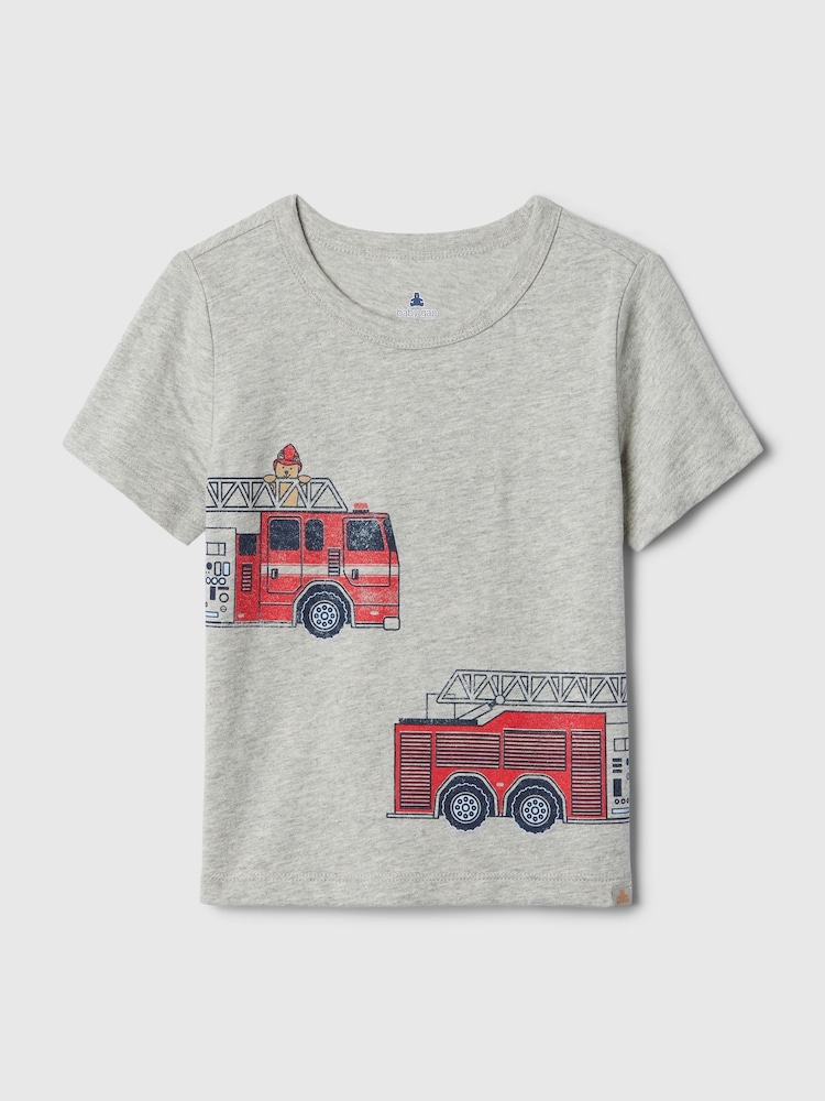 Gap Grey Graphic Short Sleeve Crew Neck Baby T-Shirt (Newborn-5yrs) - Image 1 of 2