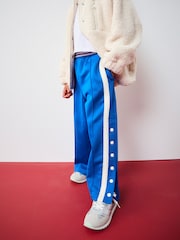 Blue Wide Leg Popper Joggers (3-16yrs) - Image 3 of 7