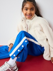 Blue Wide Leg Popper Joggers (3-16yrs) - Image 4 of 7