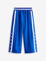 Blue Wide Leg Popper Joggers (3-16yrs) - Image 5 of 7