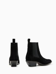 AllSaints Black Dellaware Suede Boots - Image 3 of 5