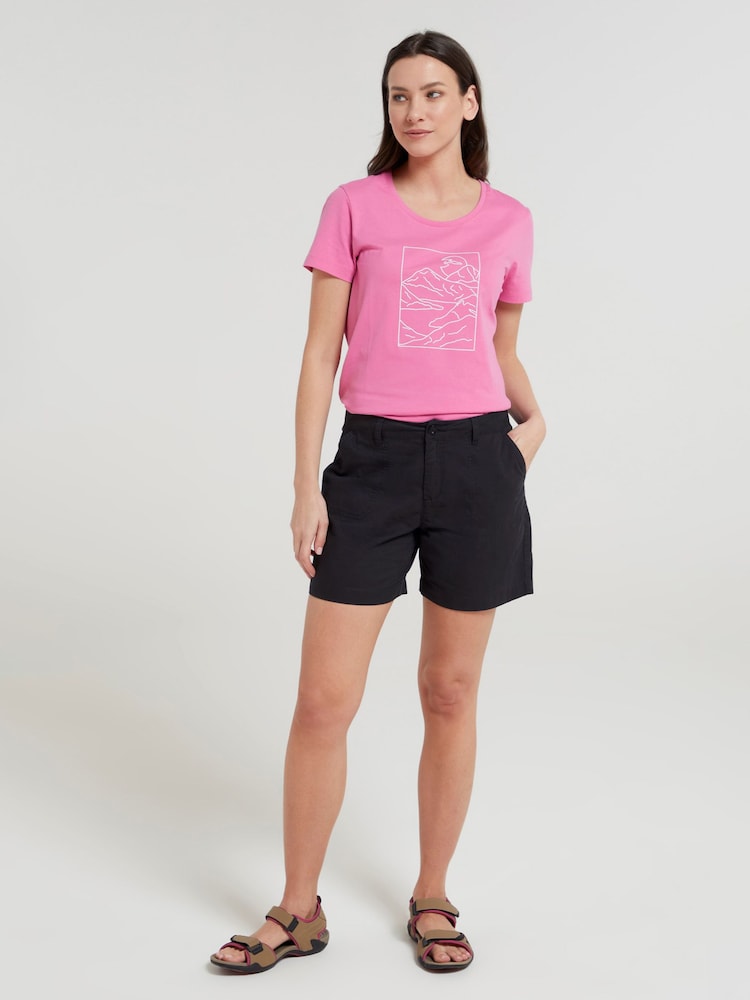 Schwarz - Mountain Warehouse Damen Bayside Shorts aus 100% Baumwolle - Bild 1 von 5 Schwarz - Mountain Warehouse Damen Bayside Shorts aus 100% Baumwolle - Bild 1 von 5