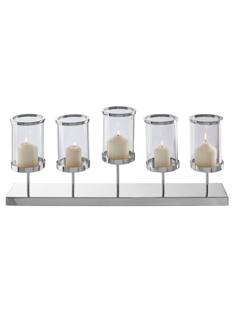 Interiors by Premier Silver Kensington Townhouse 5 Light Candle Holder - Image 4 of 4 Interiors by Premier Silver Kensington Townhouse 5 Light Candle Holder - Image 4 of 4