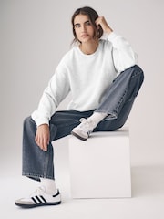 The Set Grey Marl/Slate Grey 2 Pack Oversized Crew Neck Sweatshirts - Image 1 of 6