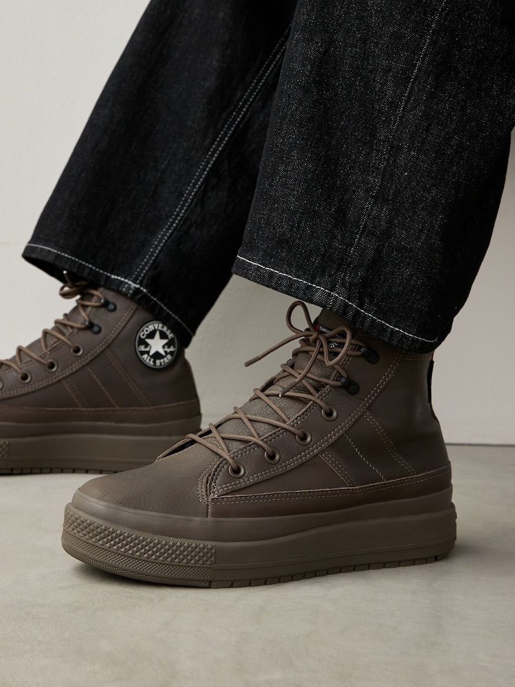 Converse Grey Chuck Taylor All Star Equip Boots - Image 3 of 15