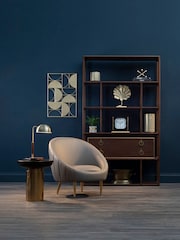 Interiors by Premier Black Gold Kensington Townhouse Side Table with Column Base - Image 1 of 3
