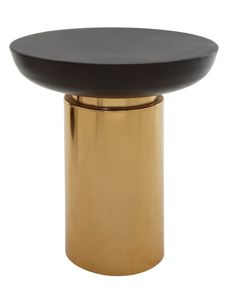 Interiors by Premier Black Gold Kensington Townhouse Side Table with Column Base - Image 3 of 3 Interiors by Premier Black Gold Kensington Townhouse Side Table with Column Base - Image 3 of 3