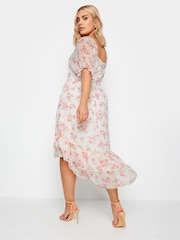 Yours Curve Pink Limited Floaty High Low Dress - Image 2 of 5