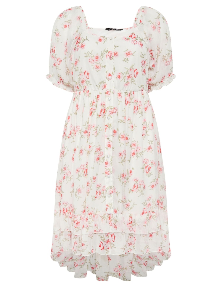 Yours Curve Pink Limited Floaty High Low Dress - Image 5 of 5