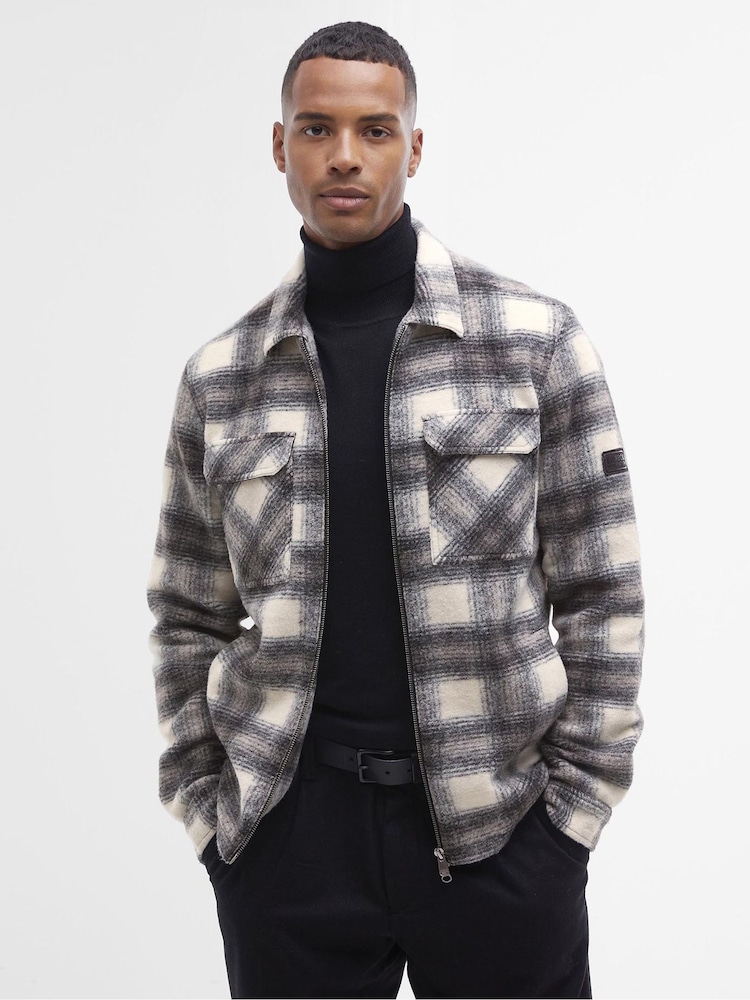 Barbour® International Clayton Brushed Fleece Overshirt - Image 1 of 7 Barbour® International Clayton Brushed Fleece Overshirt - Image 1 of 7
