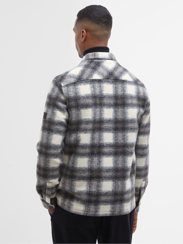 Barbour® International Clayton Brushed Fleece Overshirt - Image 2 of 7 Barbour® International Clayton Brushed Fleece Overshirt - Image 2 of 7