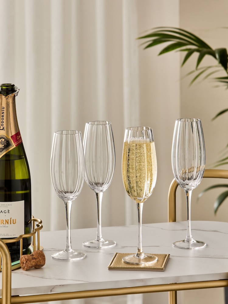 Set of 4 Ottilie Champagne Flute Glasses - Изображение 1 из 4 Set of 4 Ottilie Champagne Flute Glasses - Изображение 1 из 4