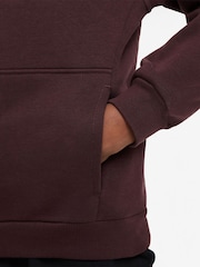 Nike Burgundy Red Club Varsity Logo French Terry Hoodie - Image 3 of 3