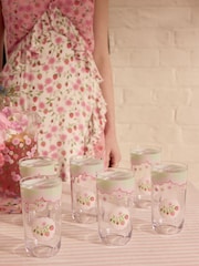 Cath Kidston Set of 6 Strawberry Shatter Resistant High Ball Glasses - Image 2 of 5