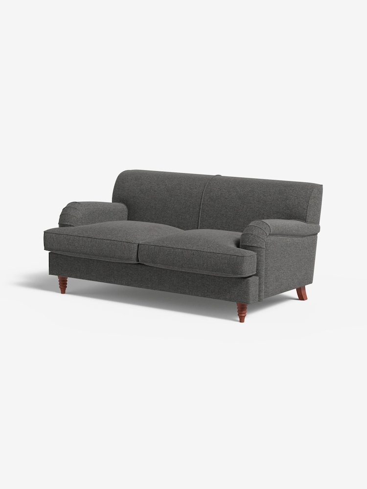 MADE.COM Textured Weave Stone Grey Orson 2 Seater Sofa - Image 1 of 3