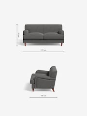 MADE.COM Textured Weave Stone Grey Orson 2 Seater Sofa - Image 3 of 3