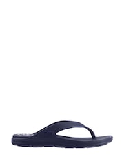 Totes Navy Ladies Solbounce Toe Post Flip Flops Sandals - Image 2 of 5
