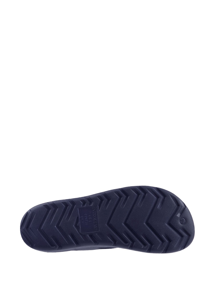Totes Navy Ladies Solbounce Toe Post Flip Flops Sandals - Image 5 of 5