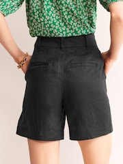Boden Black Westbourne 100% Linen Shorts - Image 3 of 5