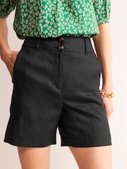 Boden Black Westbourne 100% Linen Shorts - Image 4 of 5