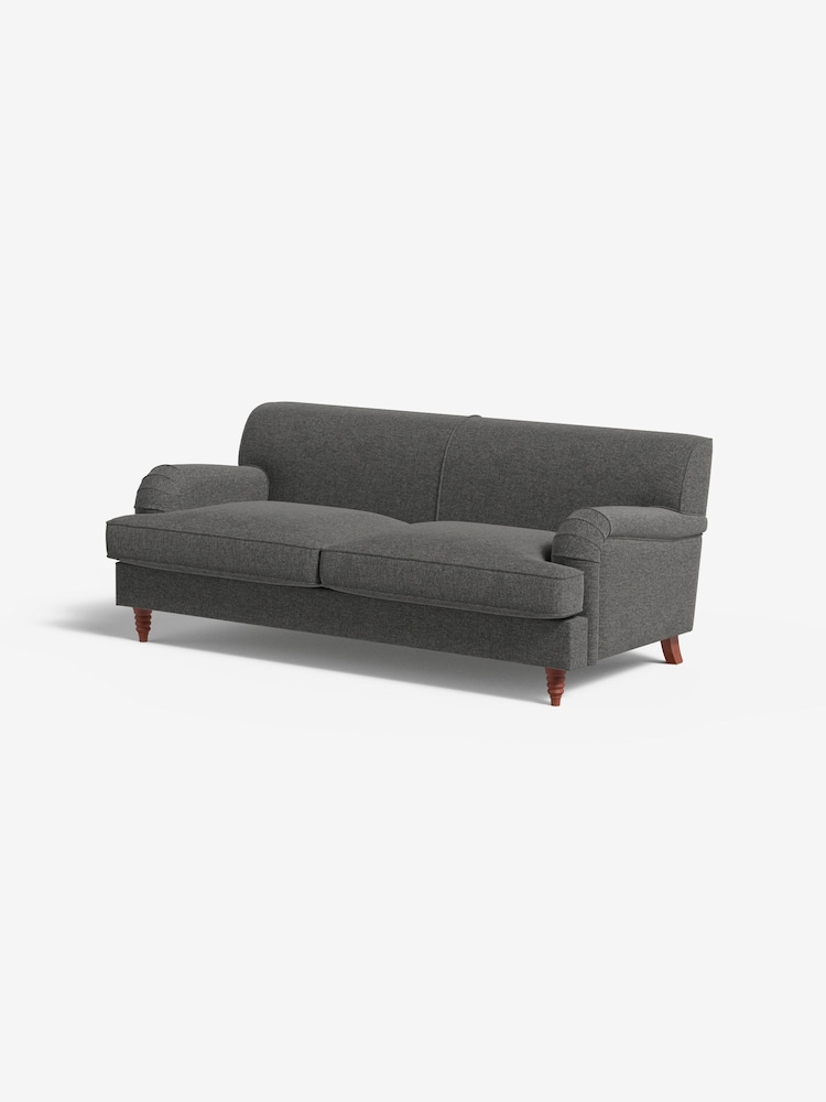 MADE.COM Textured Weave Stone Grey Orson 3 Seater Sofa - Image 1 of 3