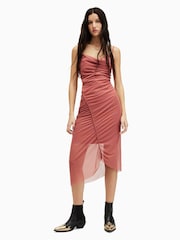 AllSaints Pink Ulla Dress - Image 1 of 5