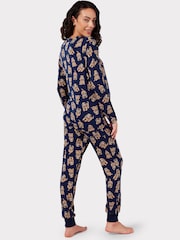 Pijama largo de cuello redondo estampado Cockapoo de Chelsea Peers - Imagen 5 de 5