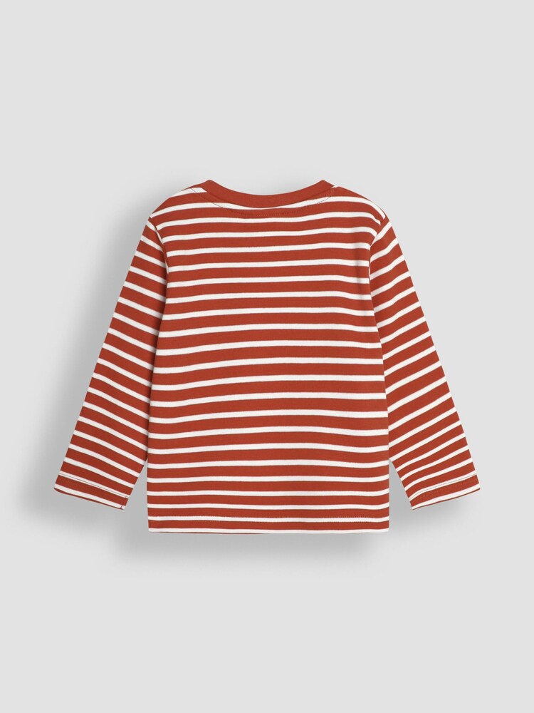 JoJo Maman Bébé Green Highland Cow Print & Stripe Long Sleeve 2-Pack Tops - Image 5 of 5 JoJo Maman Bébé Green Highland Cow Print & Stripe Long Sleeve 2-Pack Tops - Image 5 of 5