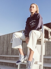 Moda In Pelle FILICIAN CHUNKY LEATHER TRAINER WITH ZIP AND LACE-UP CLOSURE - Image 2 of 5