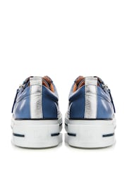 Moda In Pelle FILICIAN CHUNKY LEATHER TRAINER WITH ZIP AND LACE-UP CLOSURE - Image 4 of 5