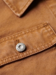 Superdry Brown 100% Cotton Canvas Chore Jacket - Image 5 of 6