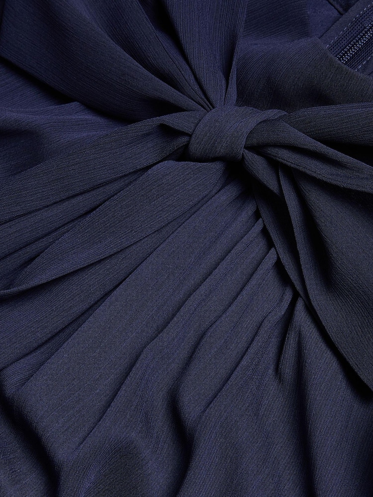 Ted Baker Blue Manami Pussybow Shirt Maxi Dress With Slit - Image 6 of 6