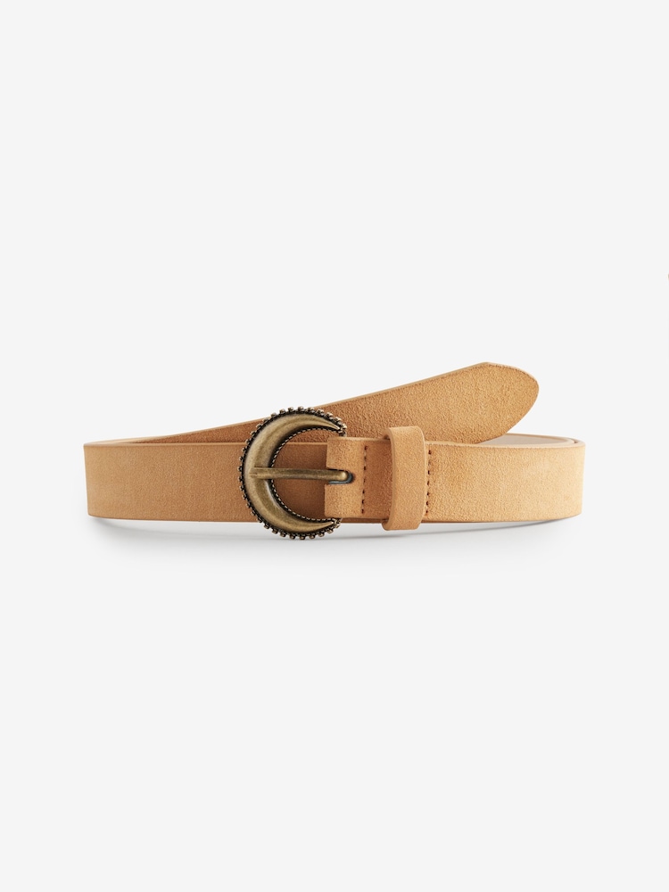 Ochre Ornate Buckle Suede Belt - Image 1 of 3 Ochre Ornate Buckle Suede Belt - Image 1 of 3