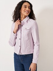 Crew Clothing Pink Denim Western Jacket - Image 1 of 4