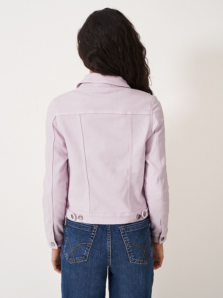Crew Clothing Pink Denim Western Jacket - Image 2 of 4 Crew Clothing Pink Denim Western Jacket - Image 2 of 4