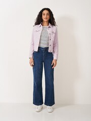 Crew Clothing Pink Denim Western Jacket - Image 3 of 4