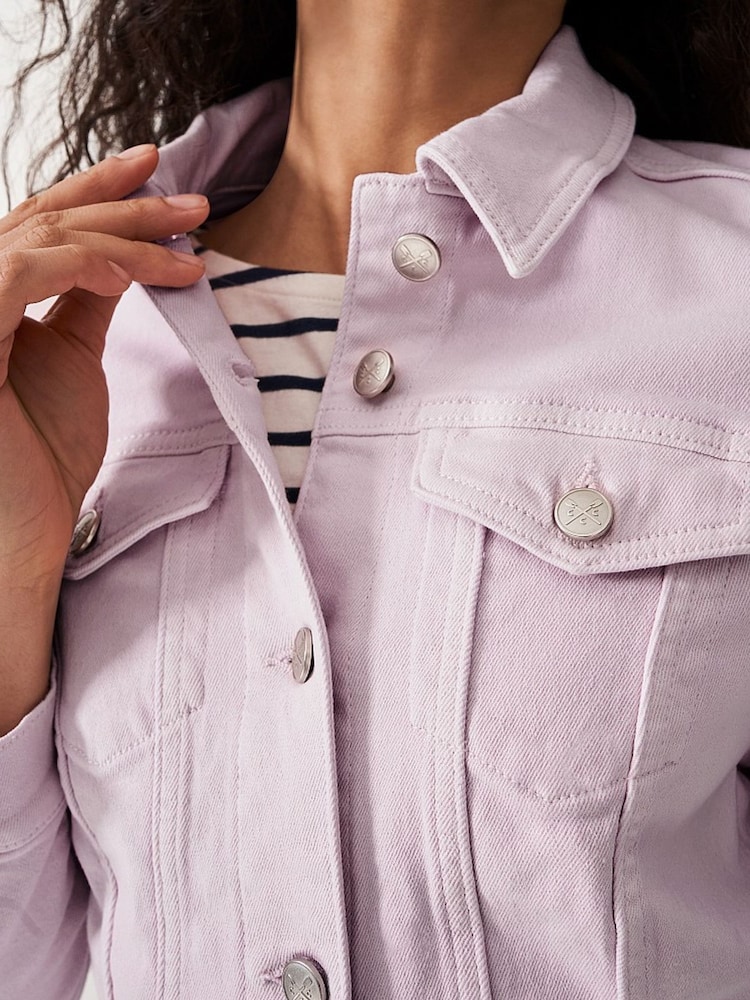 Crew Clothing Pink Denim Western Jacket - Image 4 of 4