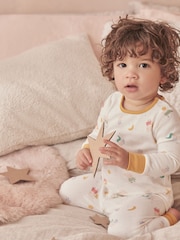 MORI Cream Cotton and Bamboo Peppa Pig Print Pyjama Set - Image 1 of 6