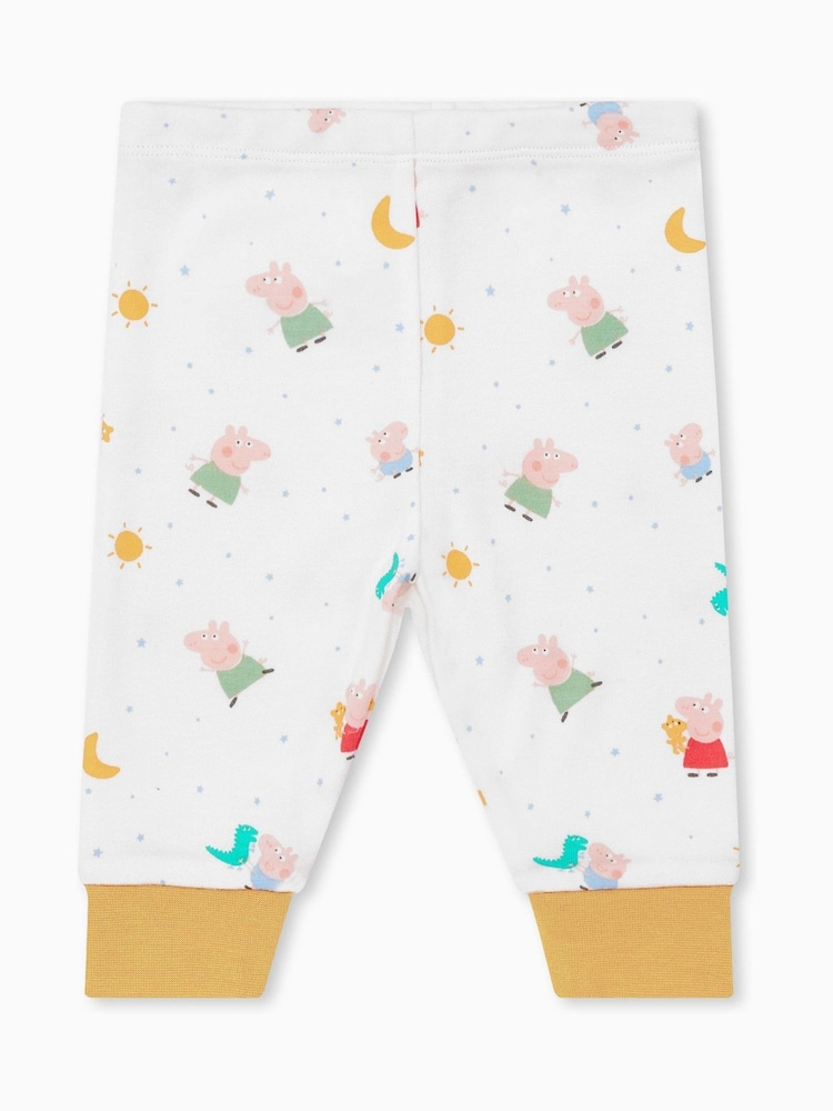 MORI Cream Cotton and Bamboo Peppa Pig Print Pyjama Set - Image 6 of 6