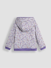 JoJo Maman Bébé Lilac Purple Unicorn Floral Cotton Appliqué Cosy Hoodie - Image 2 of 4