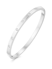 Beaverbrooks Sterling Silver Cubic Zirconia Bangle - Image 1 of 4