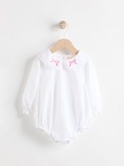 Cath Kidston Blue Floral Baby Woven 100% Cotton Dungarees & Long Sleeve Blouse Set - Image 4 of 10