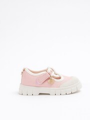 River Island Pink Girls Canvas Mary Jane Shoes - Image 1 of 4