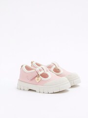 River Island Pink Girls Canvas Mary Jane Shoes - Image 2 of 4