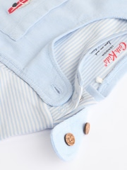 Cath Kidston Green Transport Baby Corduroy 100% Cotton Dungaree and Bodysuit Set - Image 6 of 12