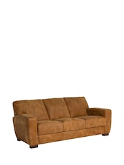 Barker and Stonehouse Brown Kansas Leather 3 Seater Sofa - Image 3 of 7
