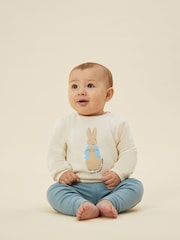 MORI Cream Cotton and Bamboo Peter Rabbit Sweatshirt - Image 1 of 4