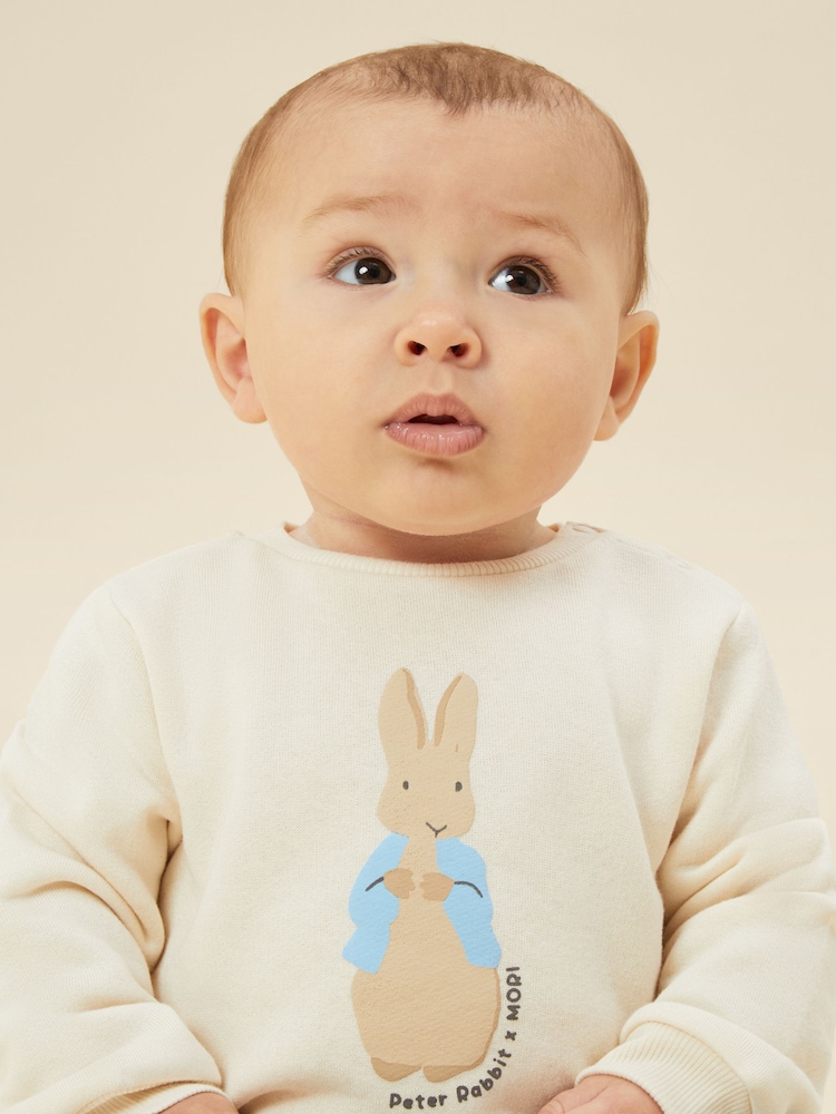 MORI Cream Cotton and Bamboo Peter Rabbit Sweatshirt - Image 2 of 4