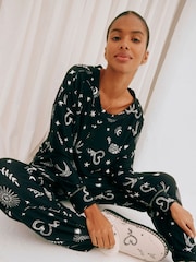 Never Fully Dressed Black Printed Long Sleeve Pyjama Set - Image 2 of 7