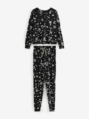 Never Fully Dressed Black Printed Long Sleeve Pyjama Set - Image 3 of 7